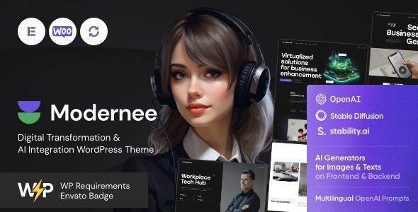 Modernee 1.6 – AI Company & Digital Agency WordPress Theme Modernee 1.6 – AI Company & Digital Agency WordPress Theme