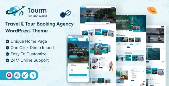 Tourm 2.3.0 – Travel & Tour Booking Agency WordPress Theme Tourm 2.3.0 – Travel & Tour Booking Agency WordPress Theme